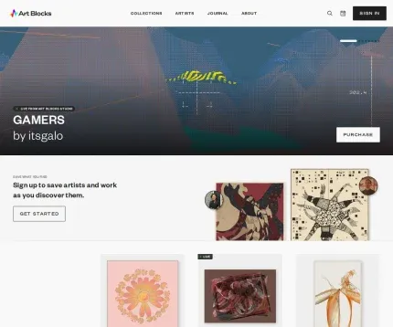 Art Blocks desktop screenshot