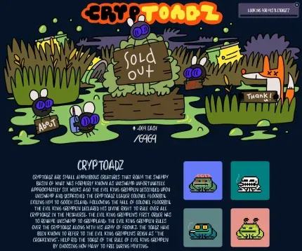 CrypToadz desktop screenshot