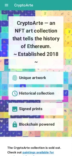 CryptoArte mobile screenshot