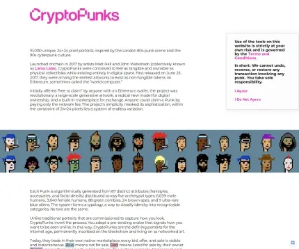 CryptoPunks desktop screenshot