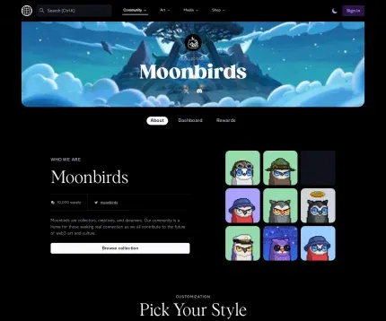 Moonbirds / PROOF desktop screenshot