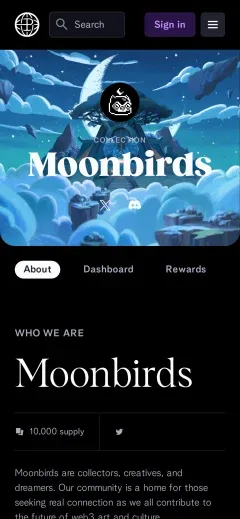 Moonbirds / PROOF mobile screenshot