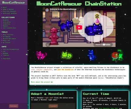 MoonCatRescue ChainStation desktop screenshot