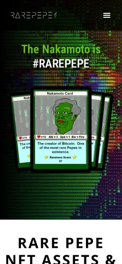 Rare Pepe mobile screenshot